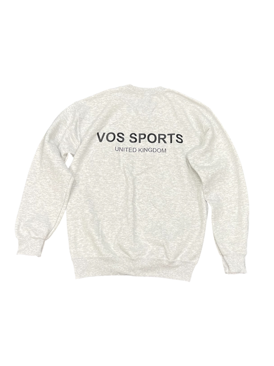 Heavyweight Relaxed Fit Grey Crewneck Polyester Sweatshirt