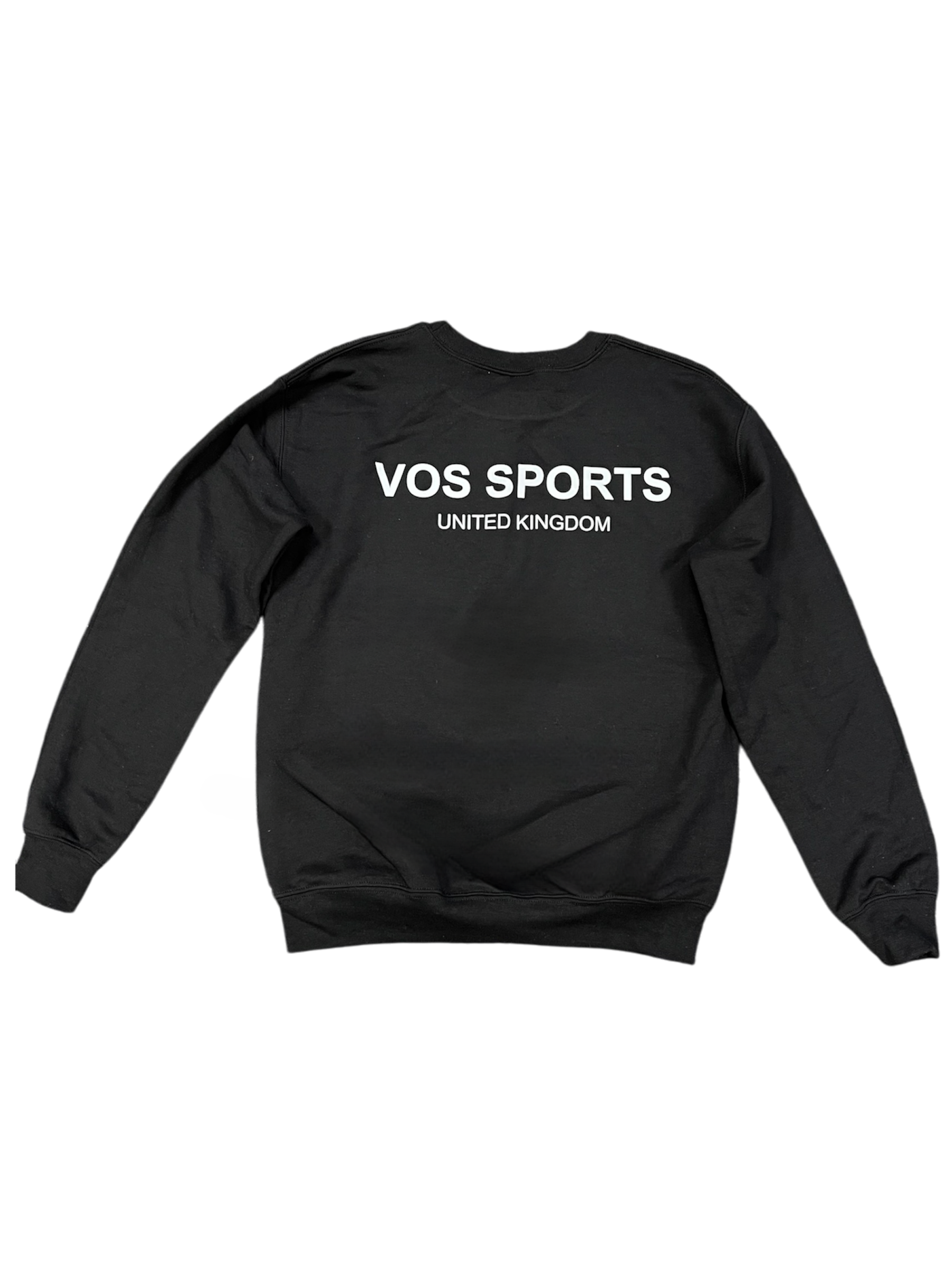 Heavyweight black crewneck relaxed fit polyester sweatshirt