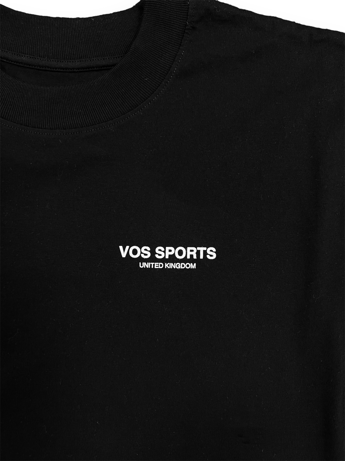 Oversized High Neck Text Print T-shirt Black