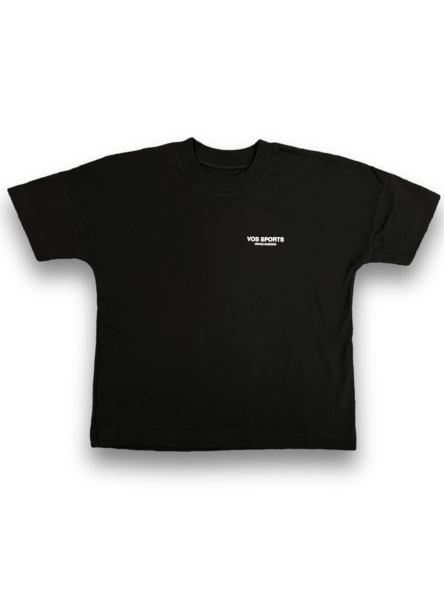 Oversized high neck t shirt black organic cotton streetwear