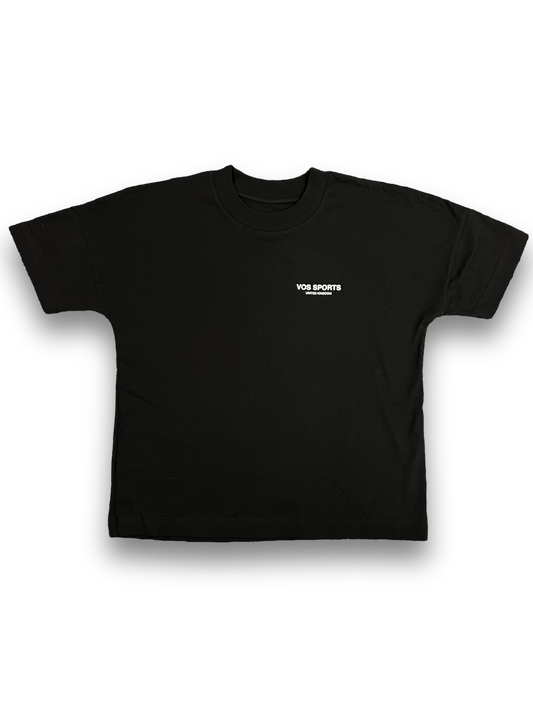 Oversized high neck t shirt black organic cotton streetwear