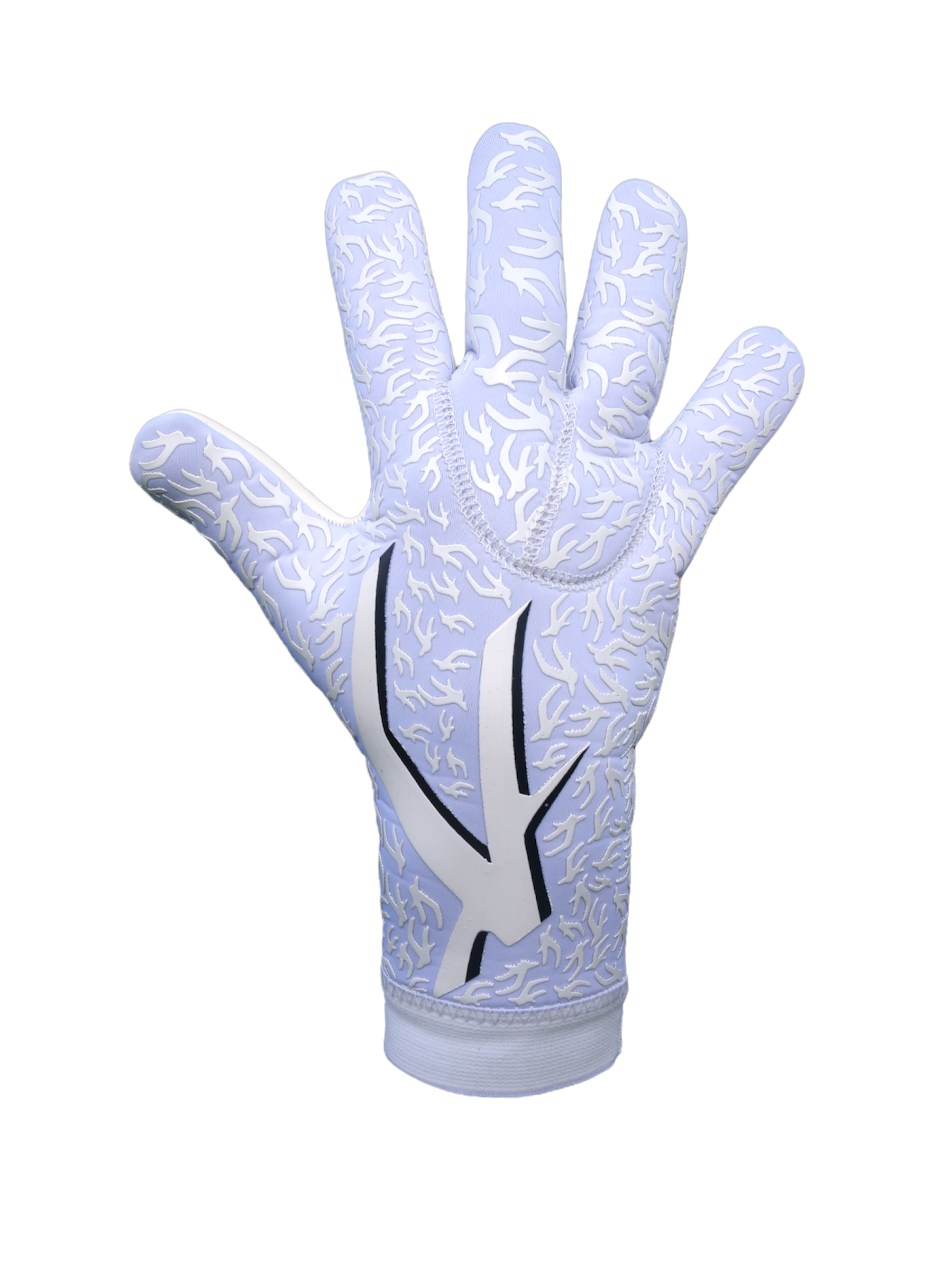 Blue and white football gloves deals