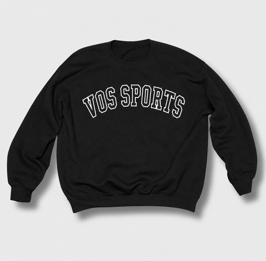 Heavyweight Relaxed Varsity Sweatshirt - Black