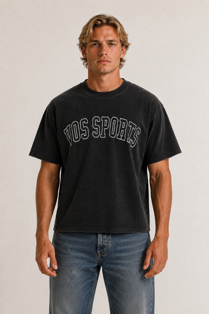 Varsity T-Shirt - Faded Black