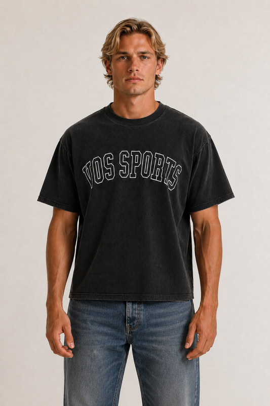 Varsity T-Shirt - Faded Black