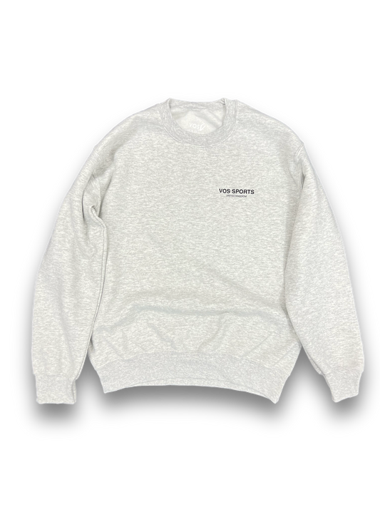 Heavyweight Relaxed Fit Grey Crewneck Polyester Sweatshirt